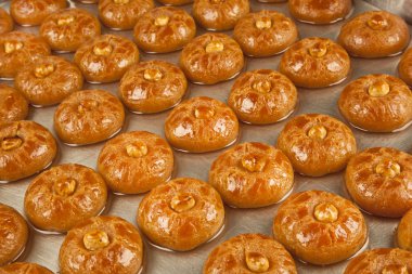 Türk Ramazan tatlı - ahşap arka plan ile Sekerpare
