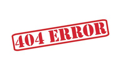 Beyaz bir arka plan üzerinde 404 hata kırmızı lastik damgası vektör.