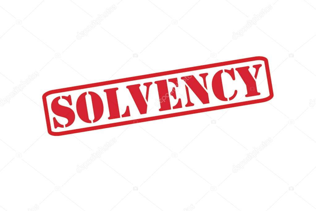 SOLVENCY red Rubber Stamp Vector over a white background.