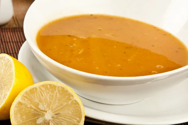 Concetto di zuppa di crema di lenticchie — Foto Stock