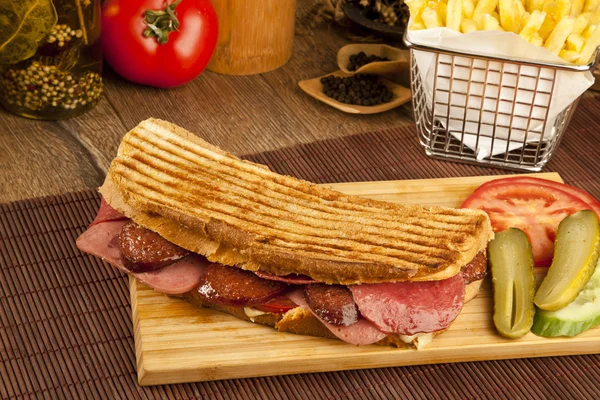 Ayvalik Tostu- Turkish traditional toast sandwich — Stock Photo, Image