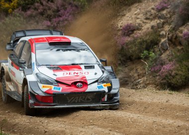 Dornelas, Portekiz - 01 Mayıs 2021: Takamoto KATSUTA (JPN), Keaton WILLIAMS (GBR), TOYOTA GAZOO RACING WRT, TOYOTA Yaris WRC