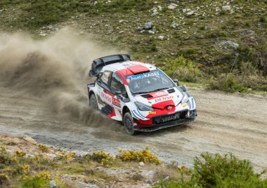 Cabeceiras, Portekiz - 22 Mayıs 2021: 18 Takamoto KATSUTA (JPN), Dan BARRITT (GBR), TOYOTA GAZOO RACING WRT, TOYOTA Yaris WRC, WRC