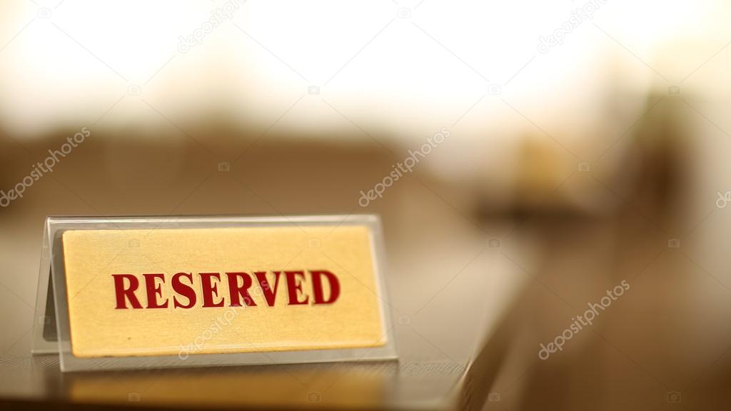 Restaurant cafe table order it is occupied it is reserved reservation plate it is reserved reserve rest