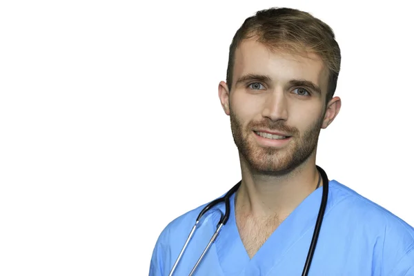 Handsome doctor isolated — Stock Photo, Image