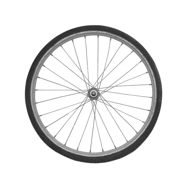 Close Bicycle Wheel Isolated White Background — Stock Photo, Image