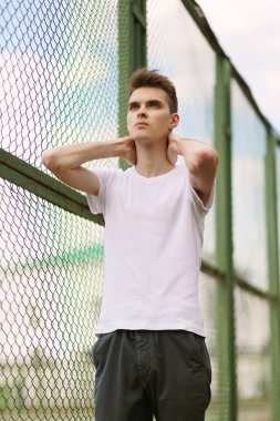 yakışıklı genç, kentsel tarzı