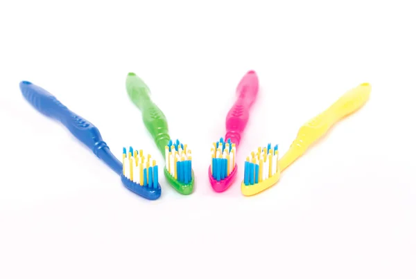Cepillos de dientes coloreados — Foto de Stock