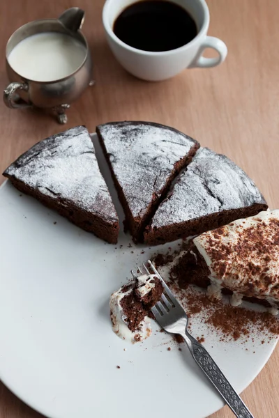 Homemade Belgium chocolate cake — Stock Photo, Image