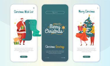 Noel partisini kutlayın. Ekranda Noel selamları var.