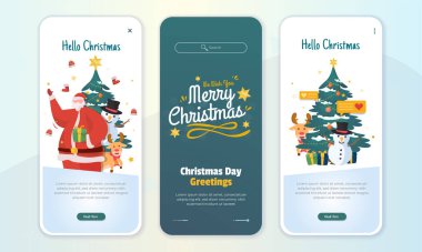 Ekranda Noel Baba 'dan selamlar var.