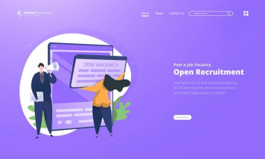 İnsan kaynakları işe alma kavramı için sosyal medyada boş bir iş ilanı