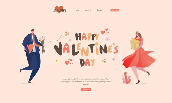 Maak Kennis Met Iemand Speciale Illustratie Voor Valentijnsdag Concept — Stockvector