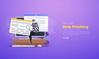 Siber Suçlar Web Resimlendirme Konsepti