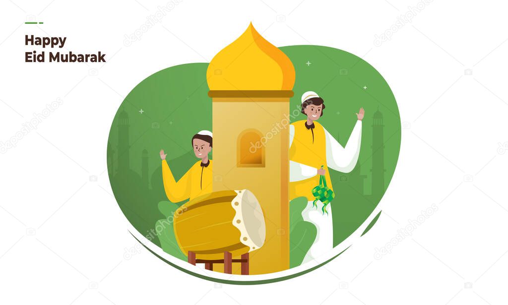 Welcome Ramadan Kareem illustration background