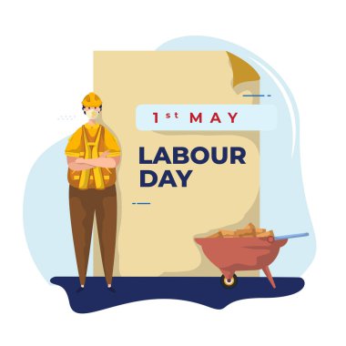 İnşaatçının karakter çizimleriyle İşçi Bayramı 'nız kutlu olsun.