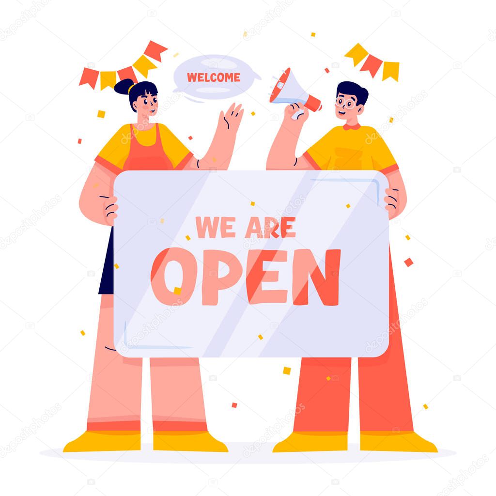 Opening Ceremony Announcement Vector Illustration