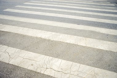 Zebra geçiş yolu üzerinde