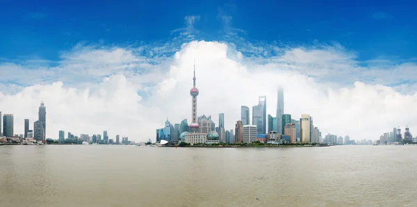 Panoramic view of shanghai skyline — Stock Photo, Image