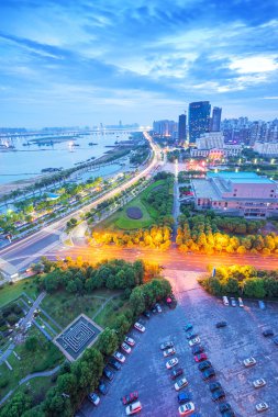 Wuhan Çin'de kuş görünümü