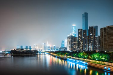 gece manzarası ve cityscape Guangzhou