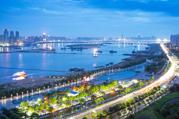 Vista de pájaro en Wuhan en China —  Fotos de Stock