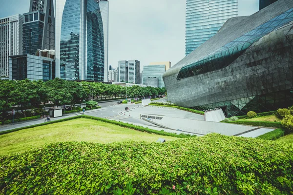 Ciudad de Guangzhou con edificios modernos — Foto de Stock