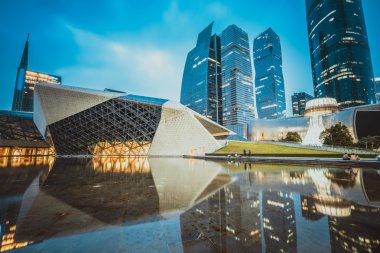 gece manzarası ve cityscape Guangzhou