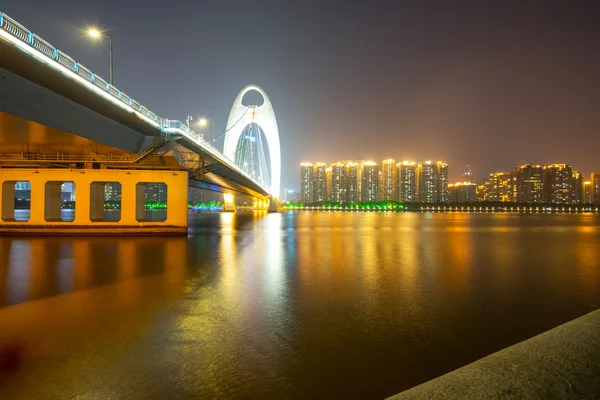 Guangzhou bridge at night — Stock Photo, Image
