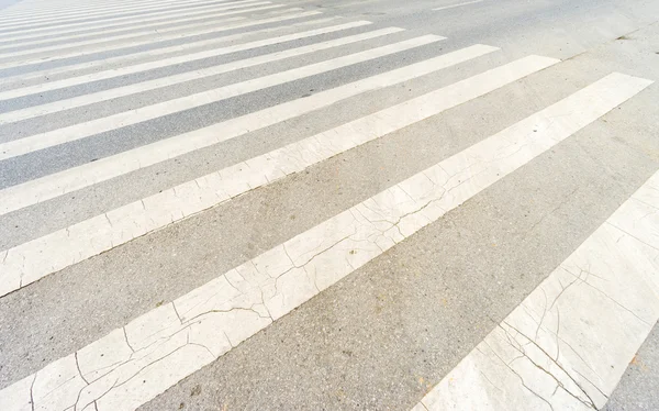 Zebra cruzamento na estrada — Fotografia de Stock