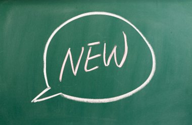 yazı tahtası üzerinde yeni kelime