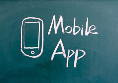tahtaya çizilen mobil app konsept çizim 
