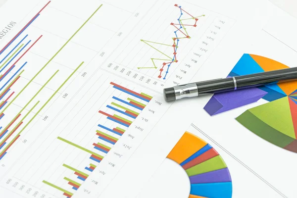 Financial business charts — Stock Photo, Image