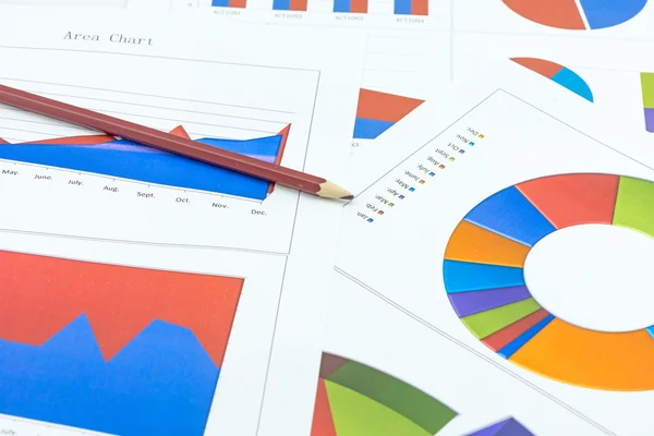 Financial business charts — Stock Photo, Image