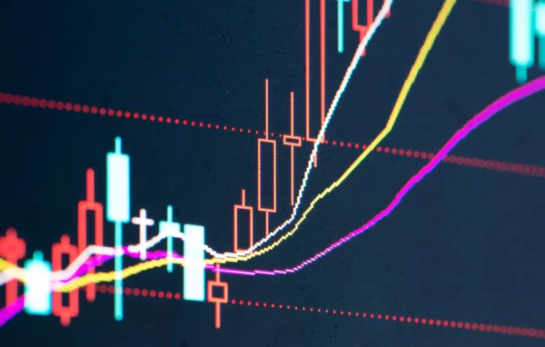 Üzleti statisztika képernyő — Stock Fotó