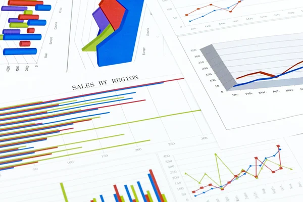 Pénzügyi üzleti diagramok — Stock Fotó