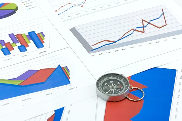 Financial business charts — Stock Photo, Image