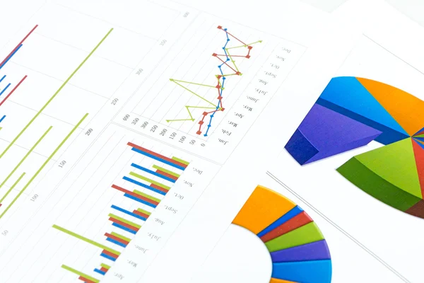 Financial business charts — Stock Photo, Image