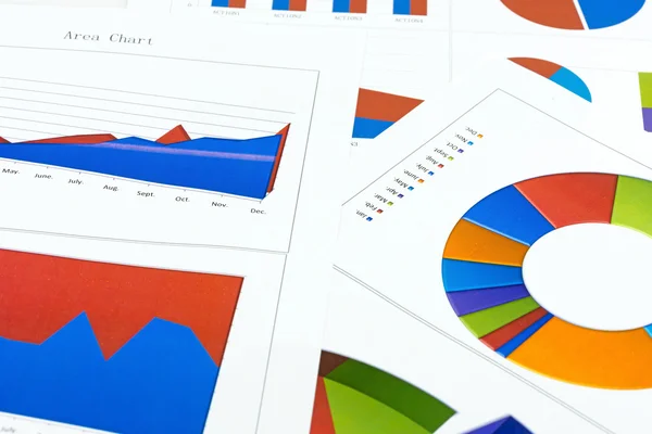 Financial business charts — Stock Photo, Image
