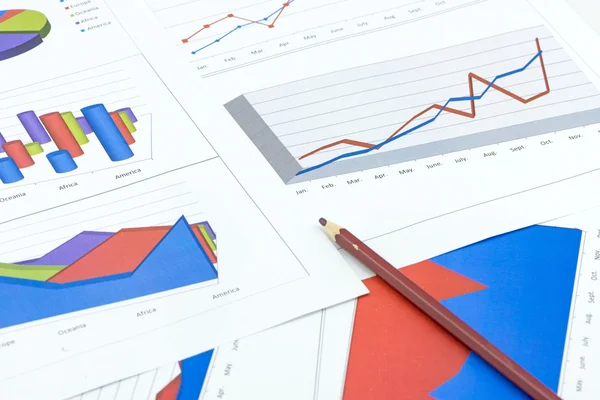 Financial business charts — Stock Photo, Image