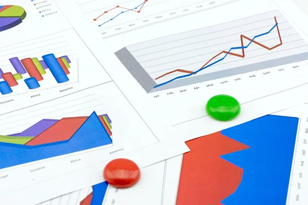 Financial business charts — Stock Photo, Image