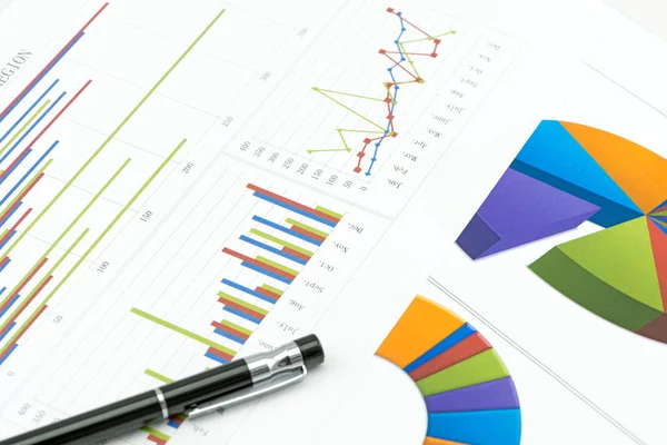 Financial business charts — Stock Photo, Image