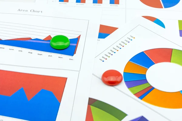 Financial business charts — Stock Photo, Image