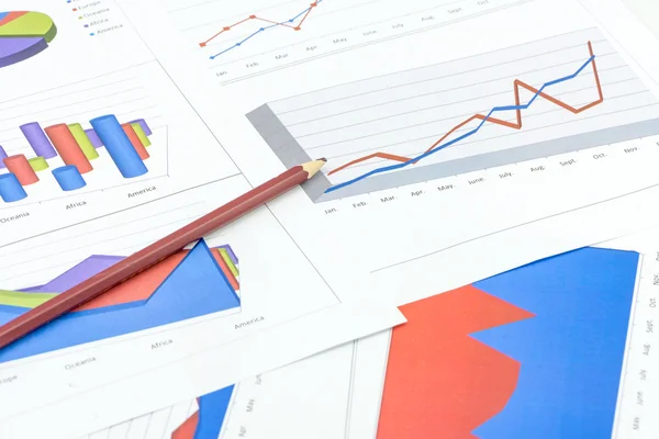 Financial business charts — Stock Photo, Image