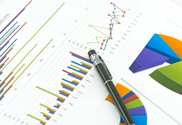 Financial business charts — Stock Photo, Image