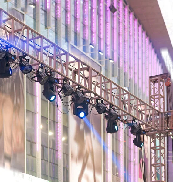 Spotlights on theater stage — Stock Photo, Image