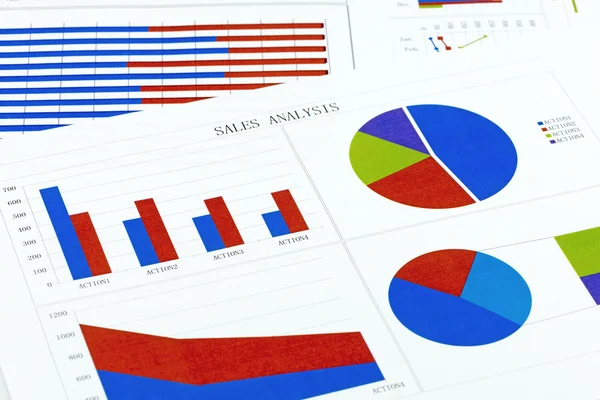 Gráficos de negócios financeiros — Fotografia de Stock