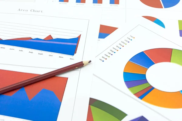 Financial business charts — Stock Photo, Image