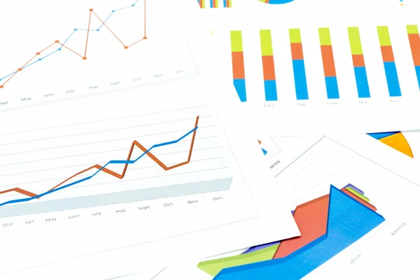 Finansiella affärsdiagram — Stockfoto