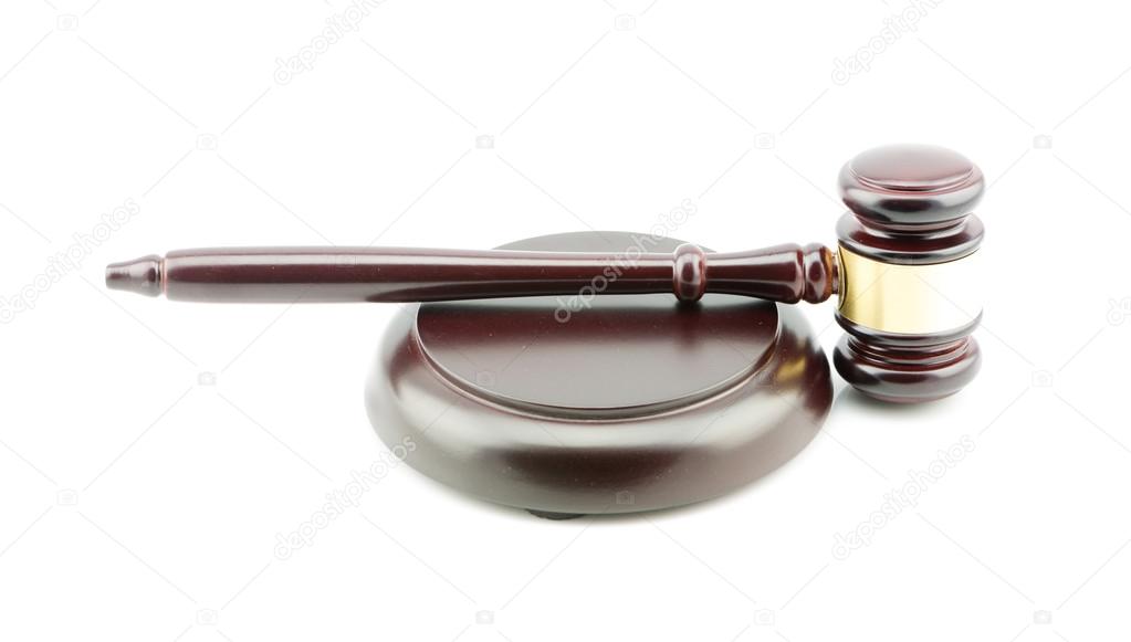 Wooden judge gavel